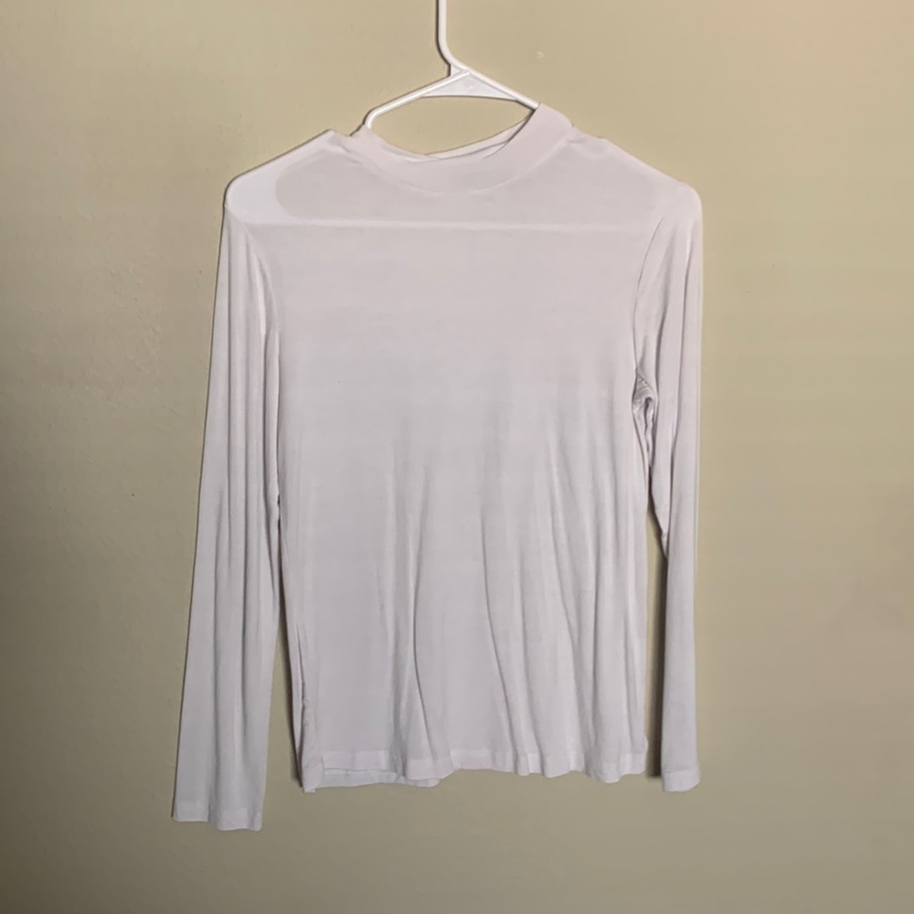 White mock neck